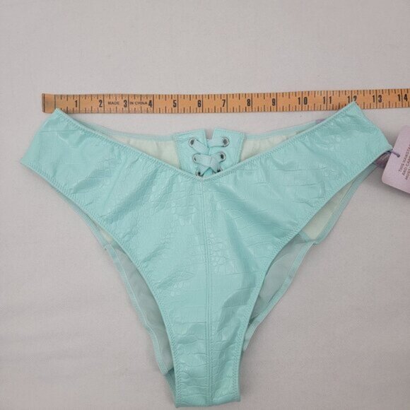 SAVAGE X FENTY Womens MEDIUM Queen of the Galaxy Corset Panty Light Blue Set NWT - Picture 10 of 11